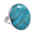 Sterling Silver And Turquoise Inlay Southwest Ring Size 5-1/4 WX59097